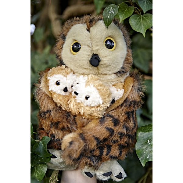 Hide-Away Puppets - Tawny Owl with 3 Babies | After Alice | Gifts for