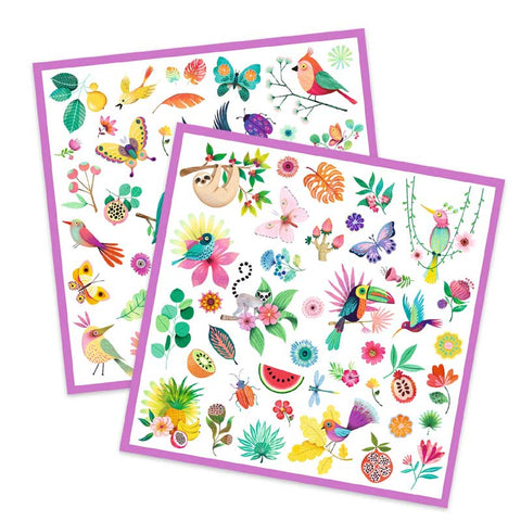 160 Paradise Stickers by Djeco, 2 design sheets 