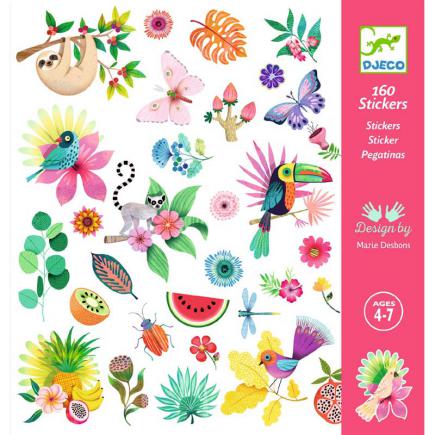 160 Paradise Stickers by Djeco, front of pack 