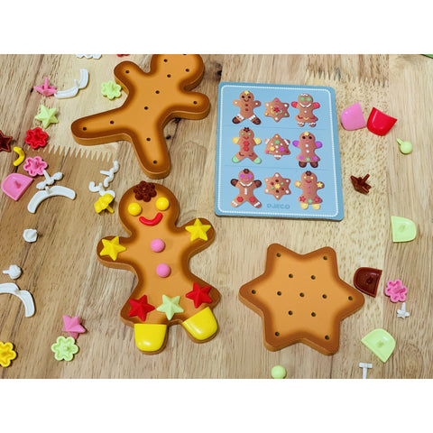 Gingerbread Shop by Djeco, gingerbread shapes, decorations and menu out of box